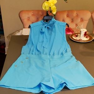 Aqua Blue Plus Romper